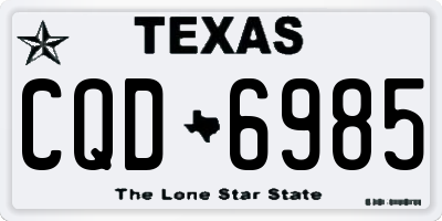 TX license plate CQD6985