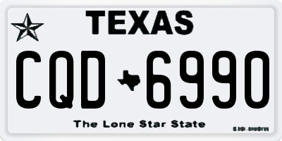 TX license plate CQD6990