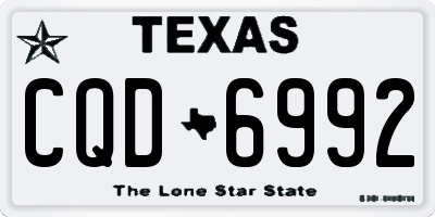 TX license plate CQD6992