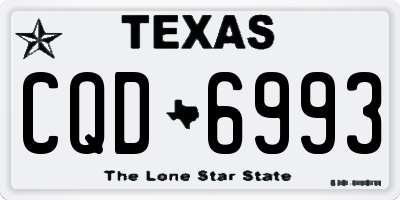 TX license plate CQD6993