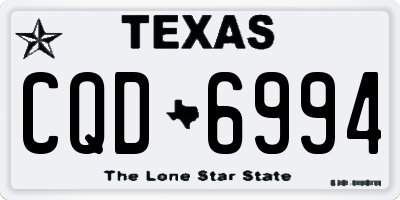 TX license plate CQD6994