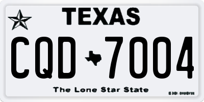 TX license plate CQD7004