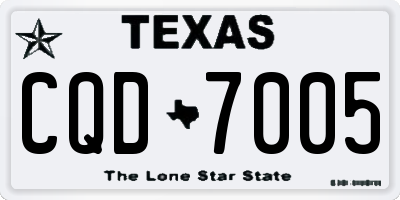 TX license plate CQD7005