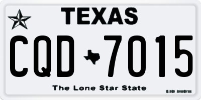 TX license plate CQD7015