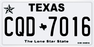 TX license plate CQD7016