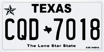 TX license plate CQD7018