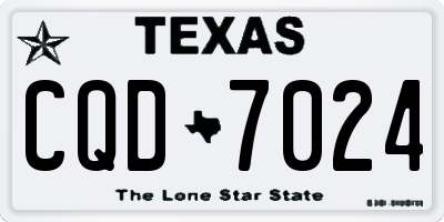 TX license plate CQD7024