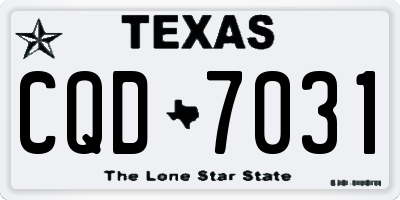 TX license plate CQD7031