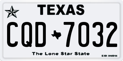 TX license plate CQD7032