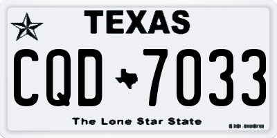 TX license plate CQD7033