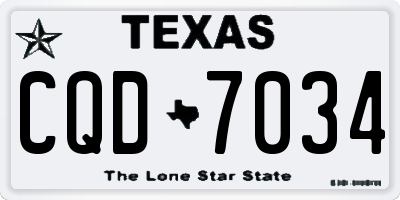 TX license plate CQD7034