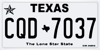 TX license plate CQD7037