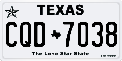 TX license plate CQD7038