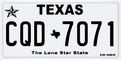 TX license plate CQD7071
