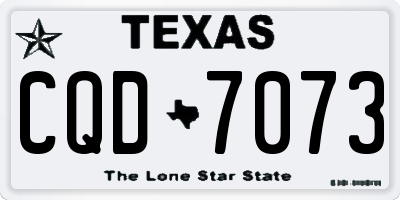 TX license plate CQD7073