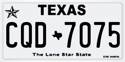 TX license plate CQD7075