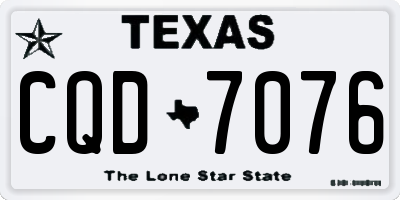 TX license plate CQD7076