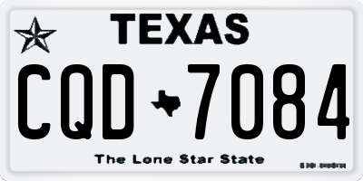 TX license plate CQD7084