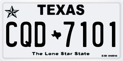 TX license plate CQD7101
