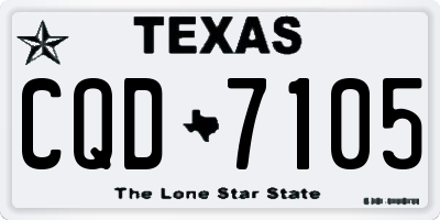 TX license plate CQD7105
