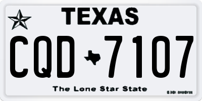 TX license plate CQD7107