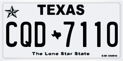 TX license plate CQD7110