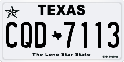 TX license plate CQD7113