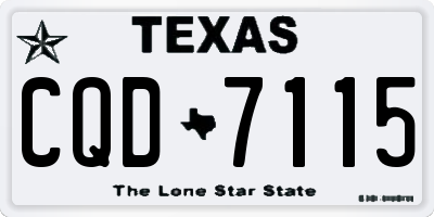 TX license plate CQD7115