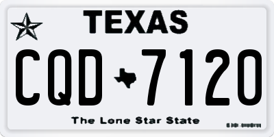 TX license plate CQD7120