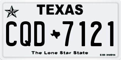 TX license plate CQD7121
