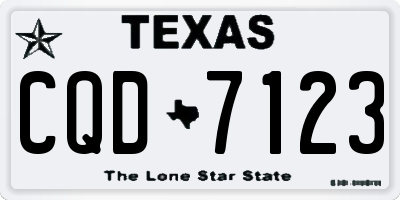 TX license plate CQD7123