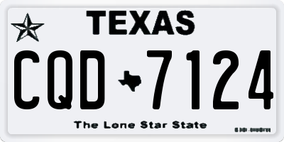 TX license plate CQD7124