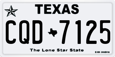 TX license plate CQD7125