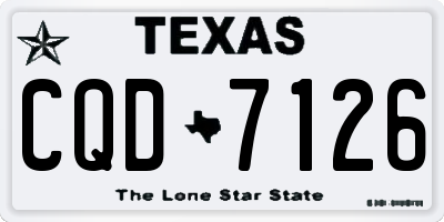 TX license plate CQD7126