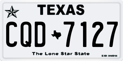 TX license plate CQD7127