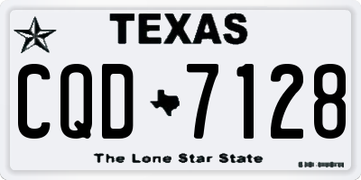 TX license plate CQD7128