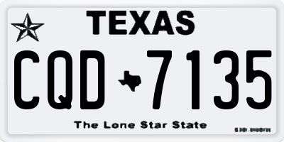 TX license plate CQD7135