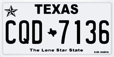 TX license plate CQD7136