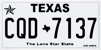 TX license plate CQD7137
