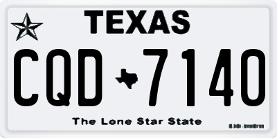 TX license plate CQD7140