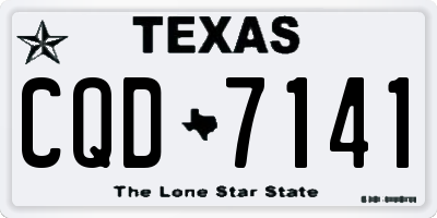 TX license plate CQD7141