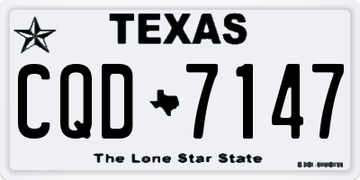 TX license plate CQD7147