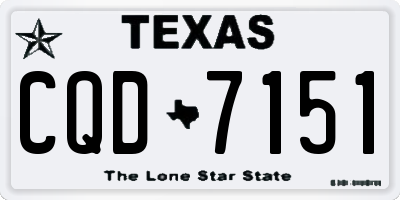 TX license plate CQD7151