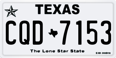 TX license plate CQD7153