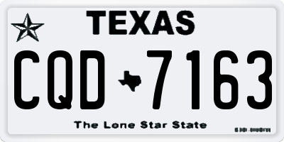 TX license plate CQD7163