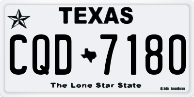 TX license plate CQD7180