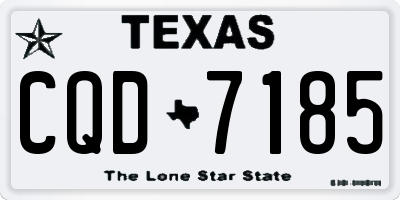 TX license plate CQD7185