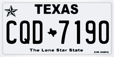 TX license plate CQD7190