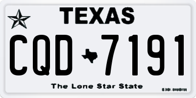 TX license plate CQD7191