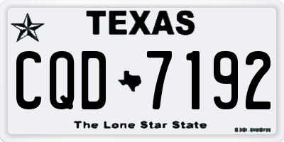 TX license plate CQD7192